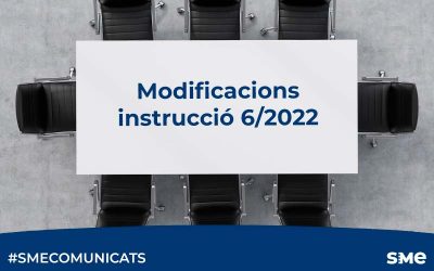 Modificacions instrucció 6/2022