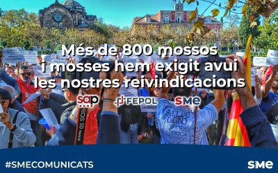 Més de 800 mossos i mosses hem exigit avui les nostres reivindicacions