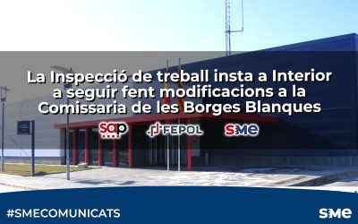 La Inspecció de treball insta a Interior a seguir fent modificacions a la Comissaria de les Borges Blanques