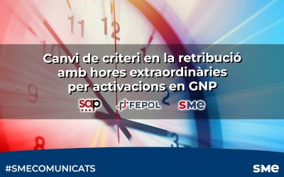 Canvi de criteri en la retribució amb hores extraordinàries per activacions en GNP
