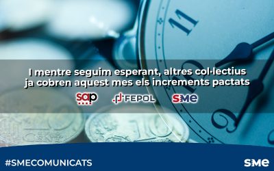 I mentre seguim esperant, altres col·lectius ja cobren aquest mes els increments pactats