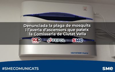 Denunciada la plaga de mosquits i l’averia d’ascensors que pateix la Comissaria de Ciutat Vella