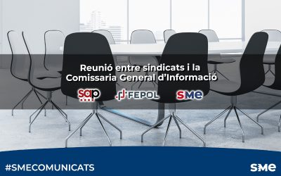 Reunió entre sindicats i la Comissaria General d’Informació