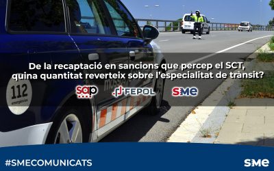 De la recaptació en sancions que percep el SCT, quina quantitat reverteix sobre l’especialitat de trànsit?