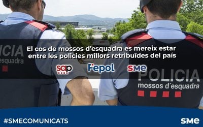 El cos de mossos d’esquadra es mereix estar entre les policies millors retribuïdes del país