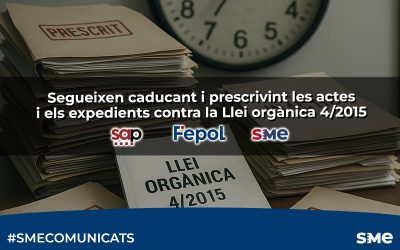 Segueixen caducant i prescrivint les actes i els expedients contra la Llei orgànica 4/2015