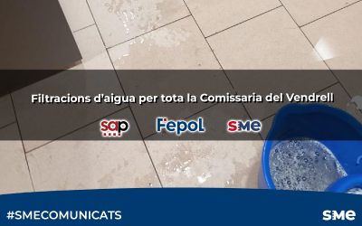 Filtracions d’aigua per tota la Comissaria del Vendrell