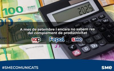 A mes de setembre i encara no sabem res del complement de productivitat