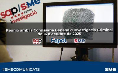 Reunió amb la Comissaria General d’Investigació Criminal de 16 d’octubre de 2025