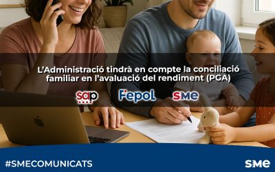 L’Administració tindrà en compte la conciliació familiar en l’avaluació del rendiment (PGA)