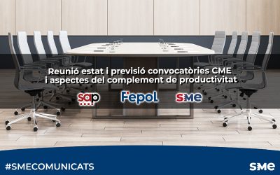 Reunió estat i previsió convocatòries CME i aspectes del complement de productivitat
