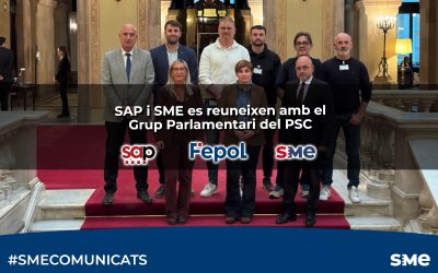 SAP i SME es reuneixen amb el Grup Parlamentari del PSC