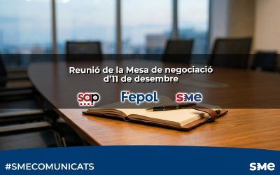 Reunió de la Mesa de negociació d’11 de desembre