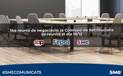 14a reunió de negociació: la Comissió de Retribucions es reunirà el dia 18/12