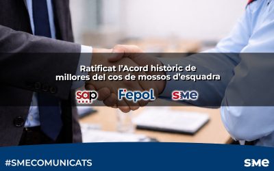 Ratificat l’Acord històric de millores del cos de mossos d’esquadra