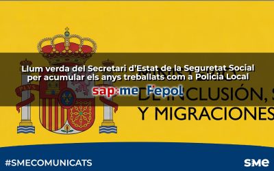 Llum verda del Secretari d’Estat de la Seguretat Social per acumular els anys treballats com a Policia Local