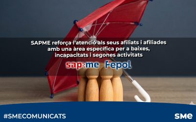 SAPME reforça l’atenció als seus afiliats i afiliades amb una àrea específica per a baixes, incapacitats i segones activitats.