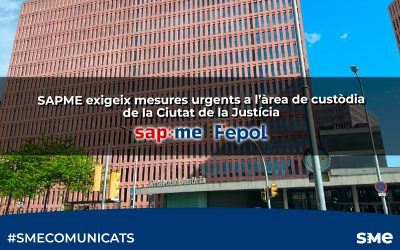 SAPME exigeix mesures urgents a l’àrea de custòdia de la Ciutat de la Justícia