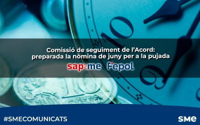 Comissió de seguiment de l’Acord: preparada la nòmina de juny per a la pujada
