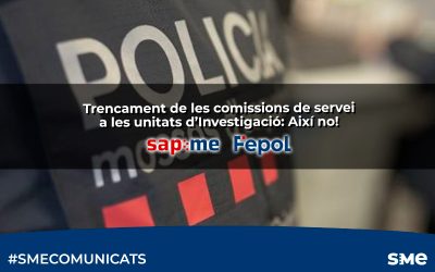 Trencament de les comissions de servei a les unitats d’Investigació: Així no!